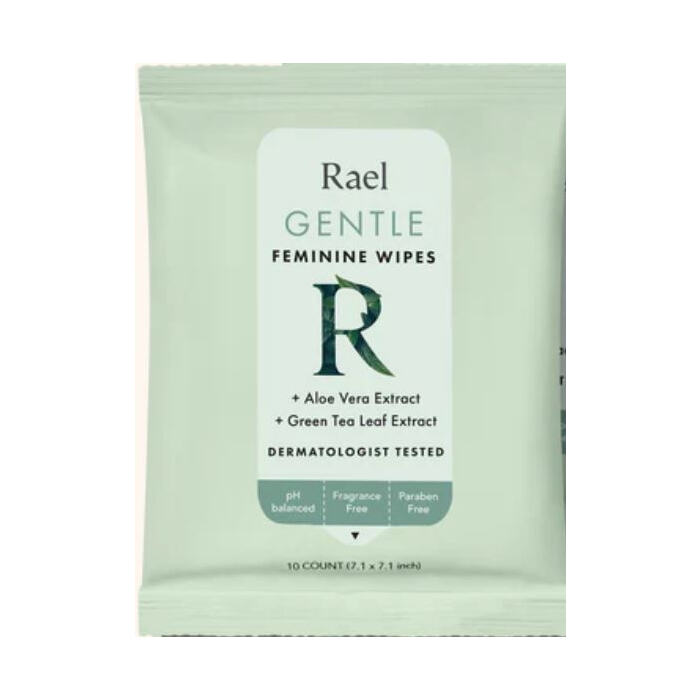 Rael Gentle Feminine Wipes, 10 count