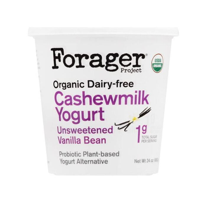 Forager Project Cashewmilk Yogurt, Unsweetened Vanilla Bean, 24 oz.