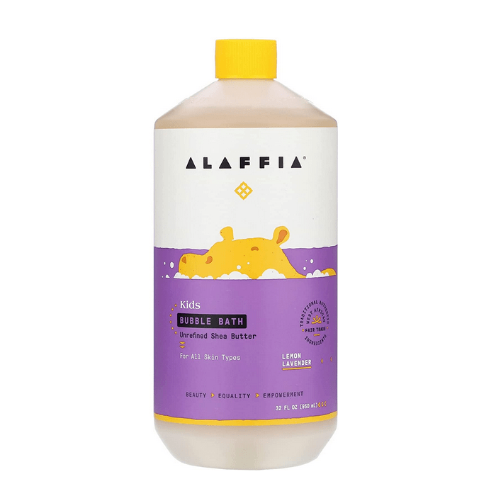 Alaffia Babies & Kids Shea Bubble Bath, Lemon Lavender, 32 fl. oz.