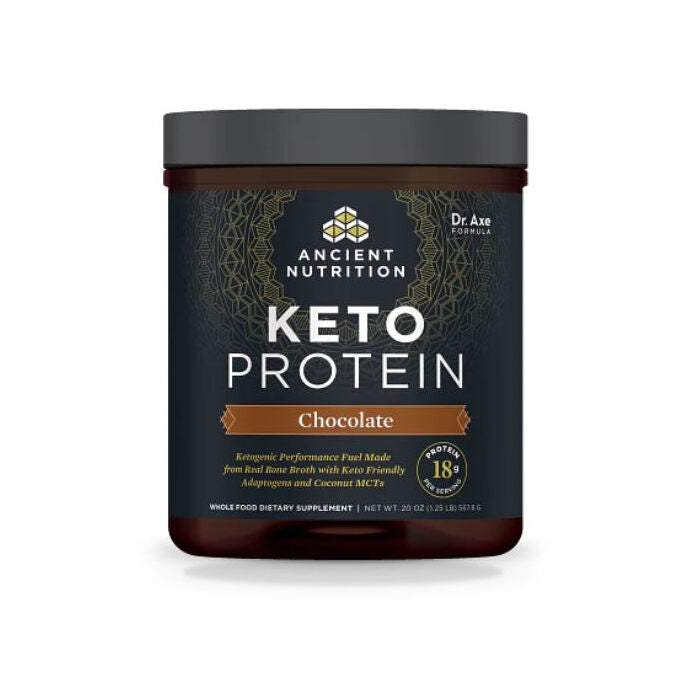 Ancient Nutrition Keto PROTEIN, Chocolate Flavor, 19 oz.