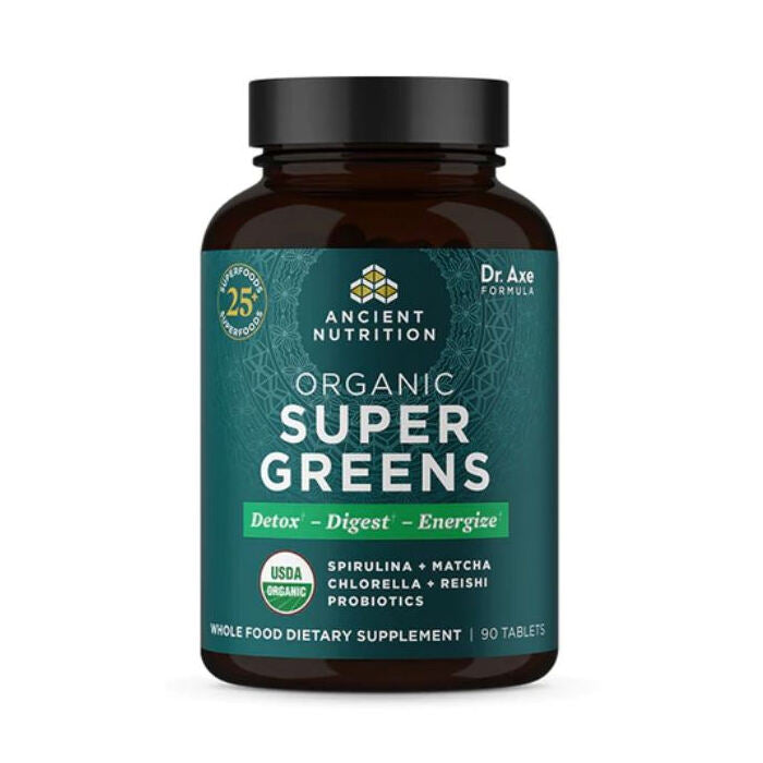 Ancient Nutrition Organic Supergreens, 90 Tablets