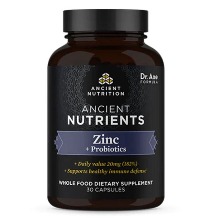 Ancient Nutrition Zinc + Probiotics, 30 Capsules