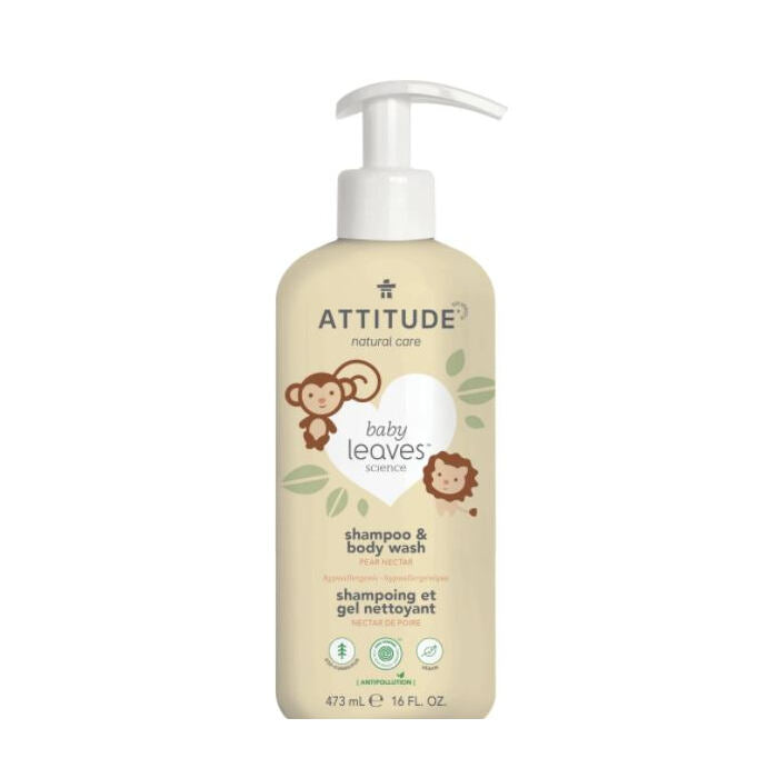 Attitude 2-IN-1 Shampoo & Body Wash Pear Nectar, 16 oz.