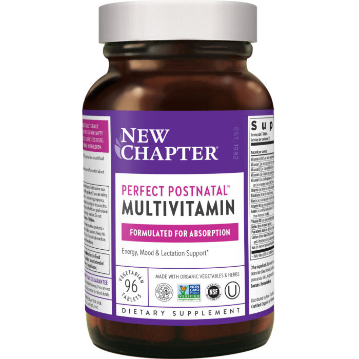 New Chapter Perfect Postnatal Multivitamin, 96 Tablets