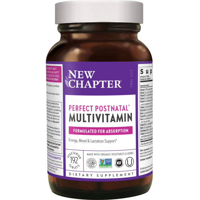 New Chapter Perfect Postnatal Multivitamin, 192 Tablets