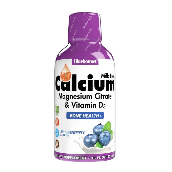 Bluebonnet Liquid Calcium Magnesium Plus D-3, Blueberry, 16 fl. oz.