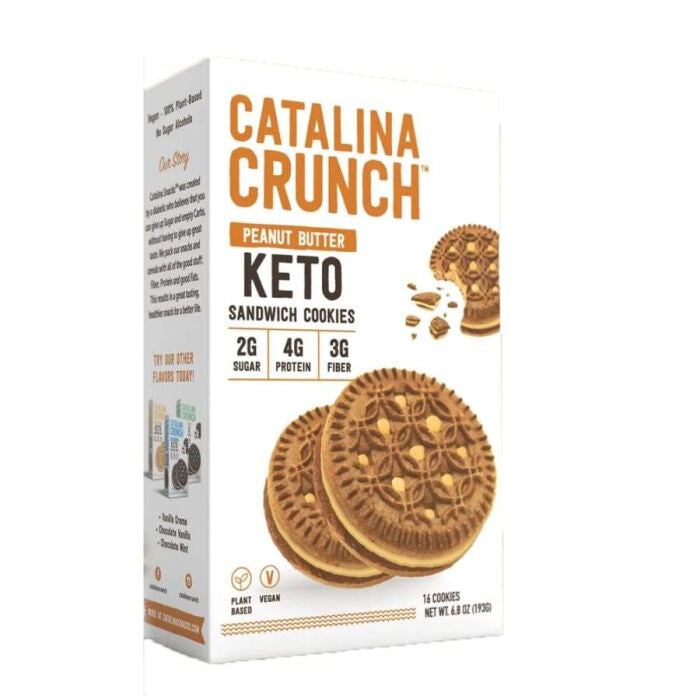 Catalina Crunch Keto Sandwich Cookies, Peanut Butter, 6.8 oz.