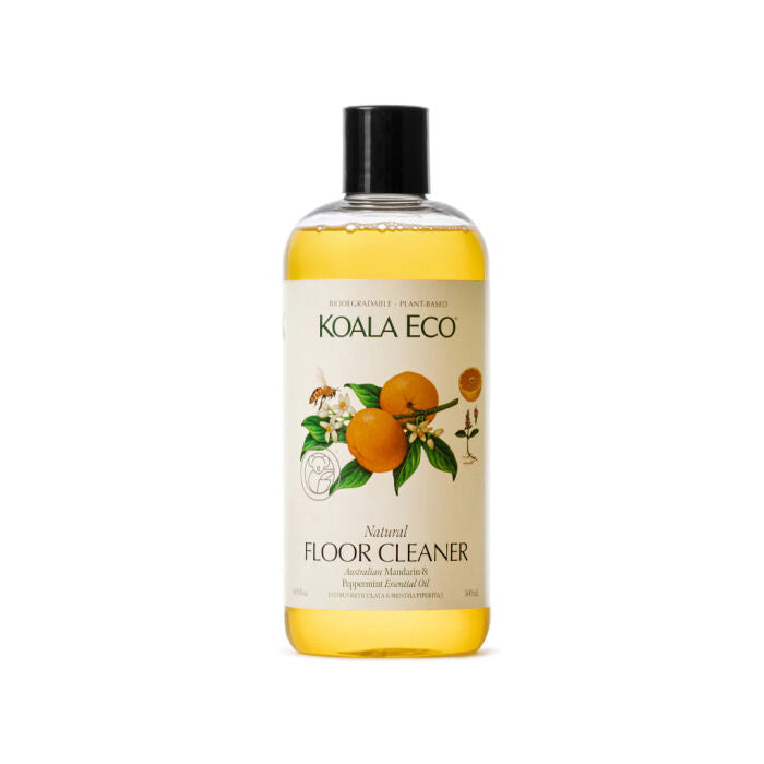 Koala Eco Natural Plant-Based Mandarin & Peppermint Essential Oil Floor Cleaner, 16.9 oz.