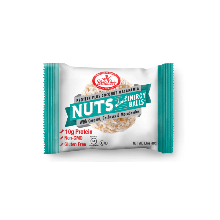 Betty Lou's Protein Plus Coconut Macadamia Nut Butter Ball, 1.4 oz.