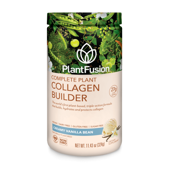 PlantFusion Complete Plant Collagen Builder, Creamy Vanilla Bean, 11.43 oz.