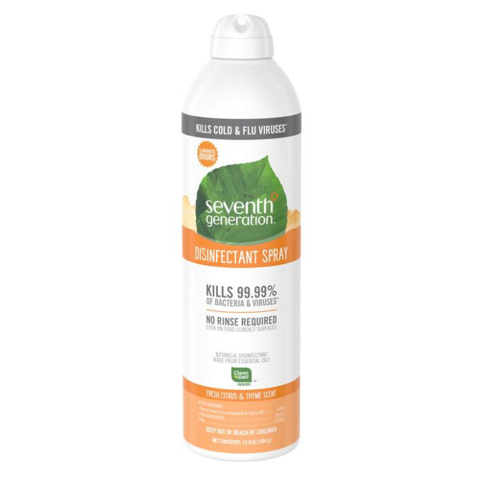 Seventh Generation Fresh Citrus & Thyme Disinfectant Spray, 13.9 oz.