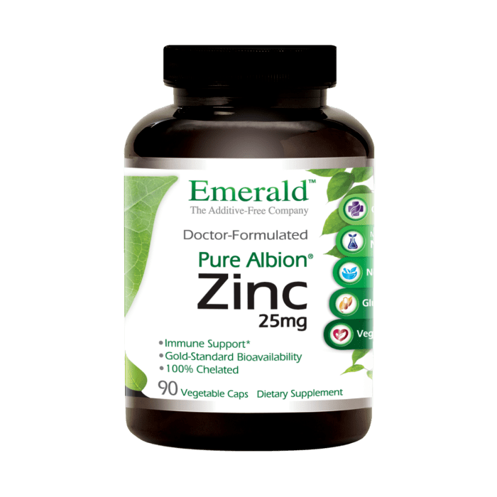 Emerald Zinc 25mg, 90 Capsules