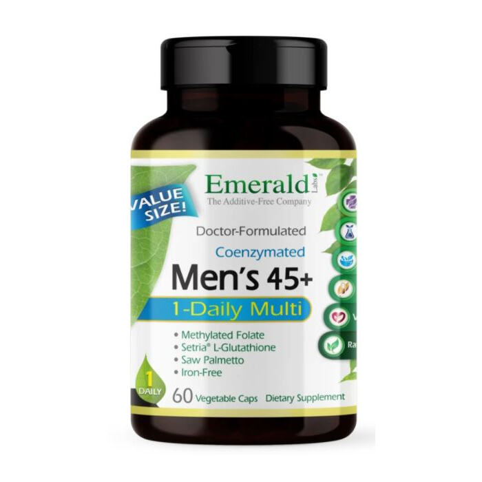 Emerald Labs Men's 45+ Multivitamin, 60 Veg Capsules