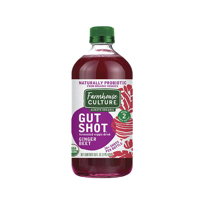 Farmhouse Culture Gut Shot Shot Ginger Beet, 16 oz.