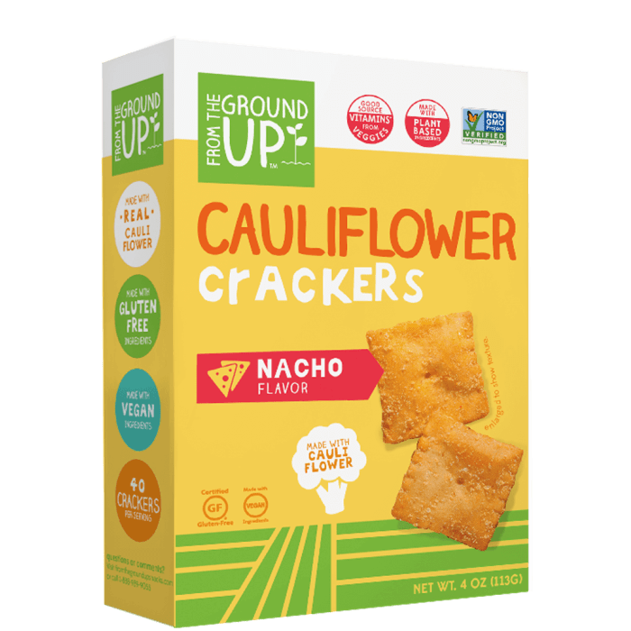 From The Ground Up Nacho Cauliflower Crackers, 4 oz.