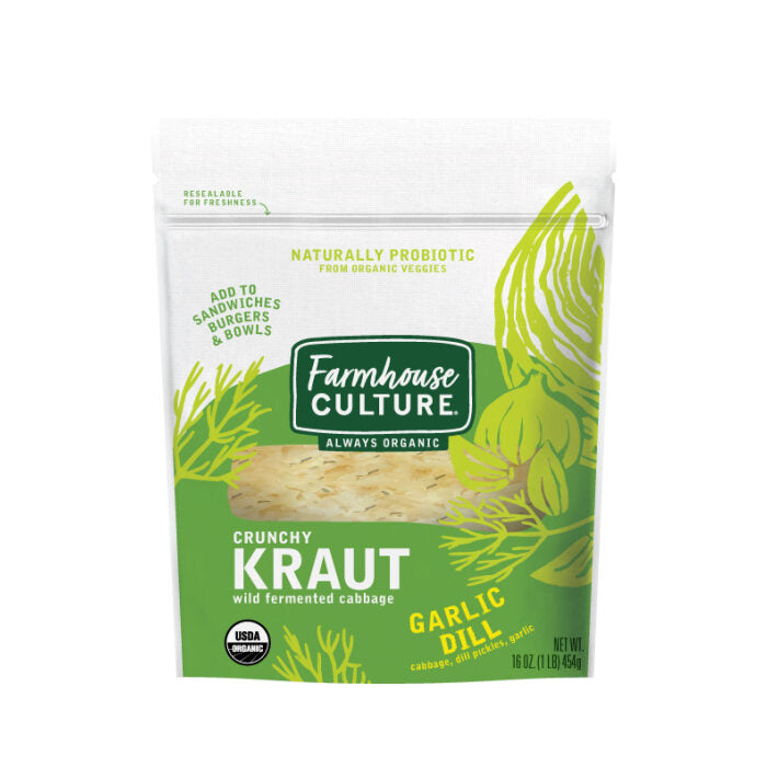 Farmhouse Culture Garlic Dill Pickle Kraut, 16 oz.