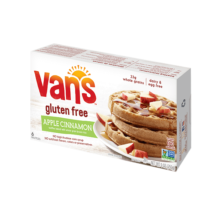 Vans Gluten Free Apple Cinnamon Waffles, 9 oz.