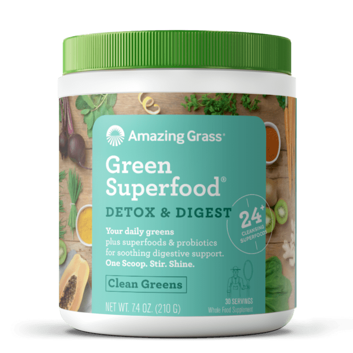 Amazing Grass Detox & Digest Clean Greens Green Superfood, 7.4 oz.