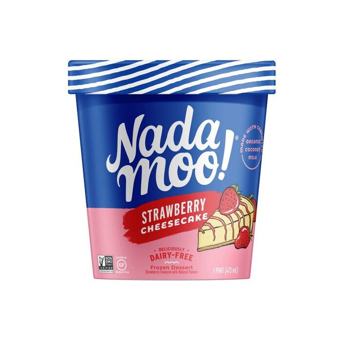 Nada Moo Dairy Free Strawberry Cheesecake Ice Cream, 1 Pint