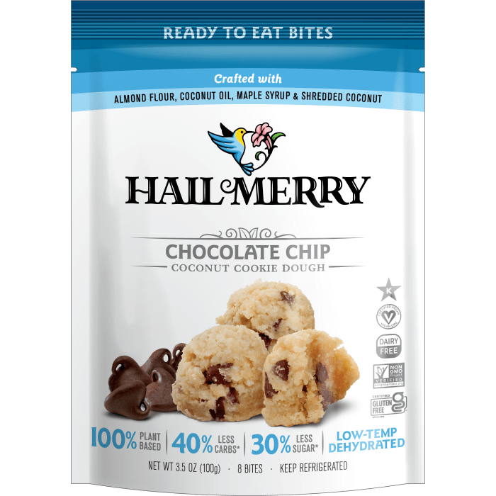 Hail Merry Chocolate Chip Cookie Dough Bites, 3.5 oz.