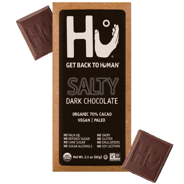 Hu Salty Dark Chocolate Bar, 2.1 oz.