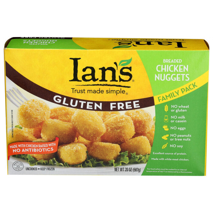 Ian's Gluten Free Breaded Chicken Nuggets, Family Pack, 20 oz.