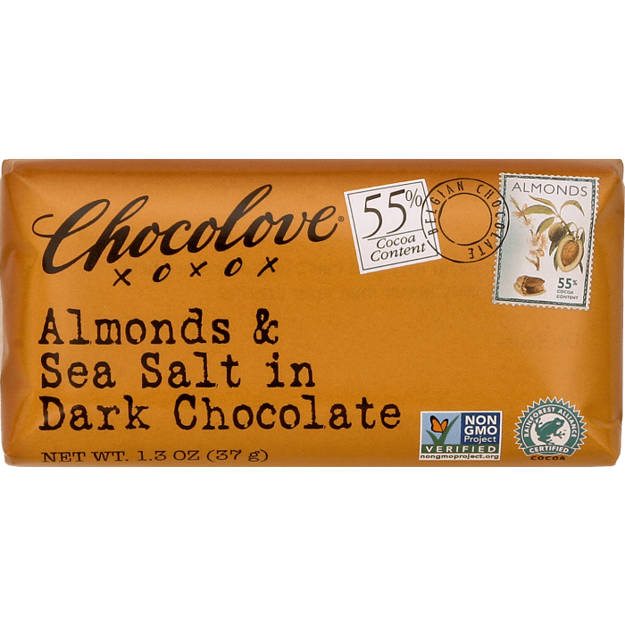 Chocolove Almonds & Sea Salt in Dark Chocolate, 1.3 oz.