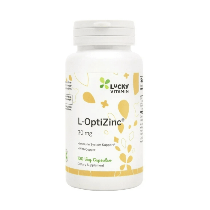 Lucky Vitamin L-OptiZinc® 30 mg - 100 Veg Capsules