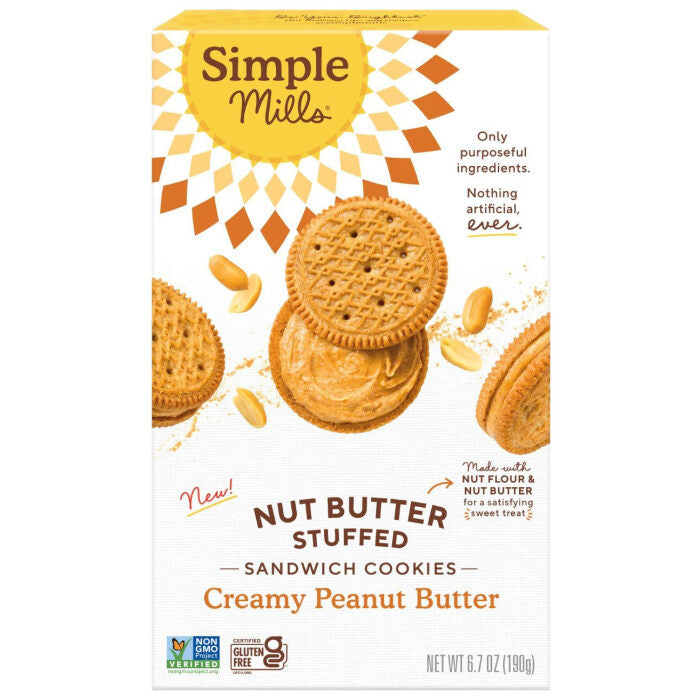 Simple Mills Peanut Butter Sandwich Cookies, 6.7 oz.