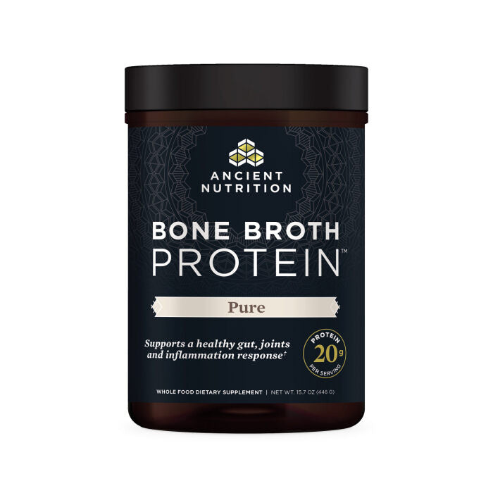 Ancient Nutrition Bone Broth Protein Powder, Pure, 15.7 oz.