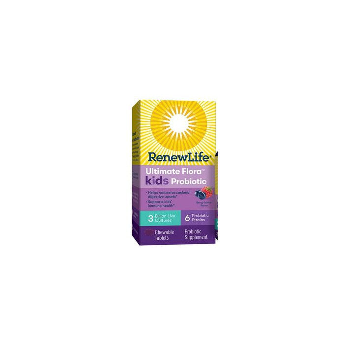 Renew Life Ultimate Flora Kids Probiotic, 3 Billion, 60 Chewable Tablets