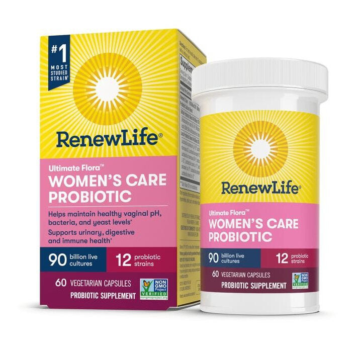 Renew Life Ultimate Flora Women's Care Probiotic, 90 Billion, 60 Capsules