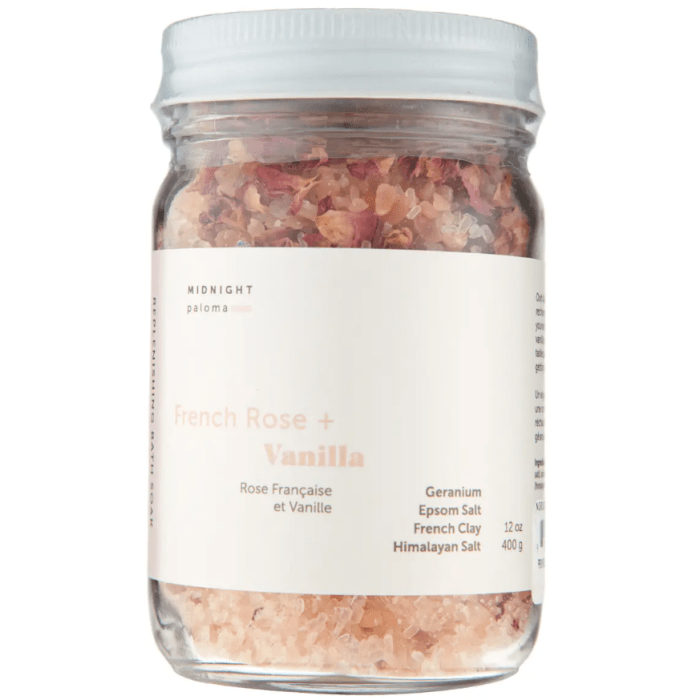 Midnight Paloma French Rose + Vanilla Replenishing Bath Soak, 4 oz.