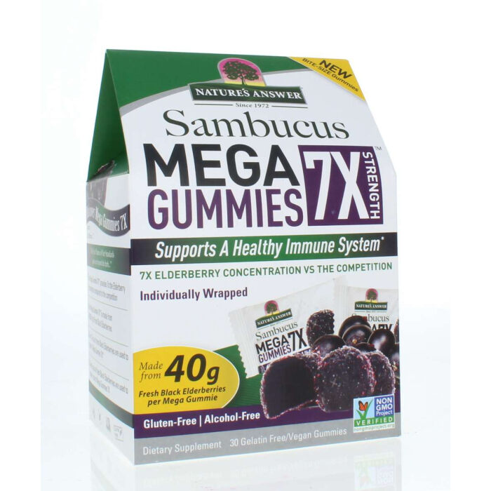 Nature's Answer Sambucus Mega Gummies 7X, 30 Count