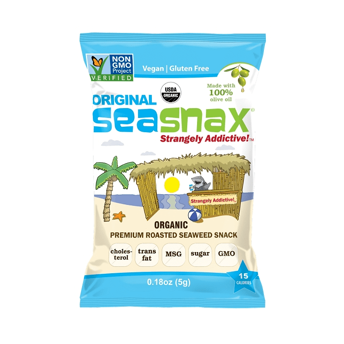 SeaSnax Organic Roasted Seaweed Snack, 0.18 oz.