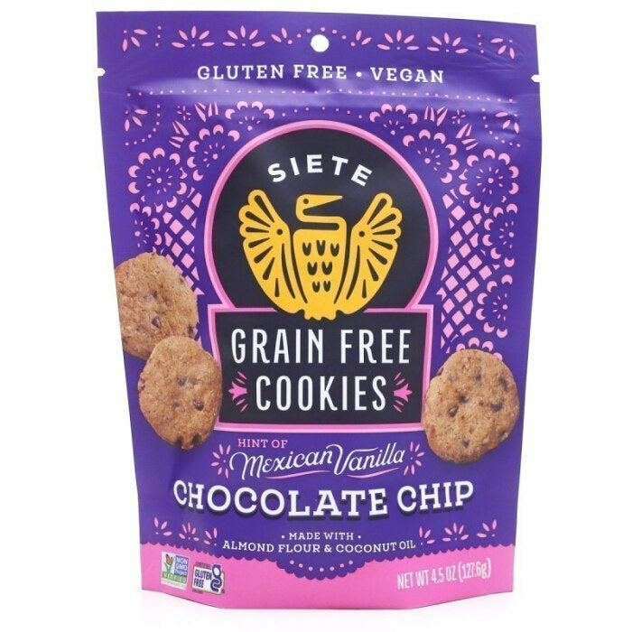 Siete Grain Free Cookies, Mexican Vanilla Chocolate Chip, 4.5 oz.