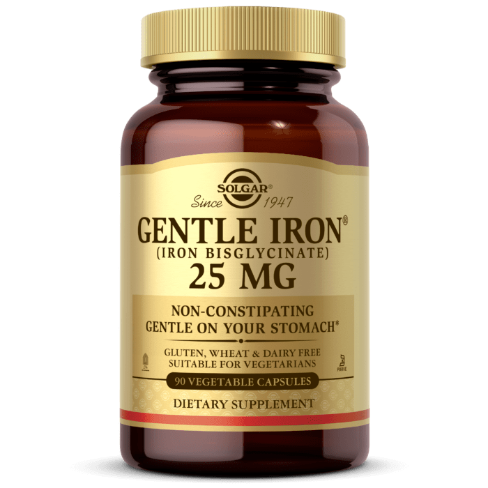 Solgar Gentle Iron 25 MG, 90 Capsules