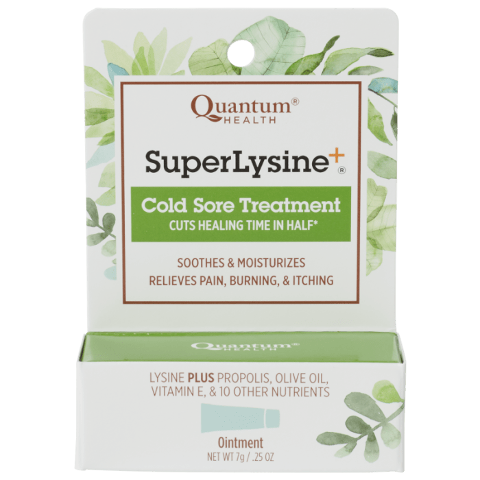 Quantum Super Lysine+ Cold Sore Treatment Ointment, 0.25 oz.