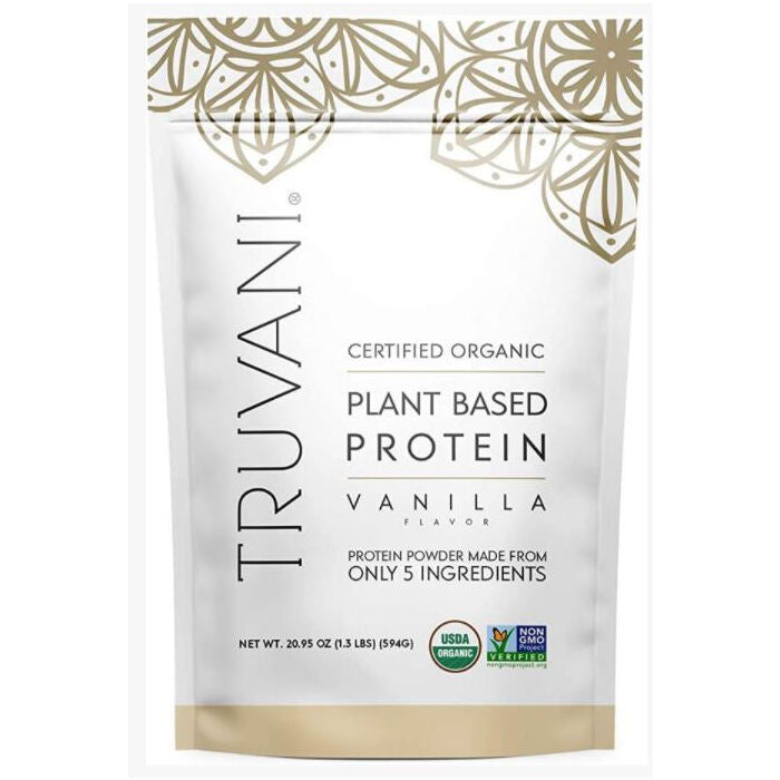 Truvani Vanilla Plant Protein Powder, 20.95 oz.