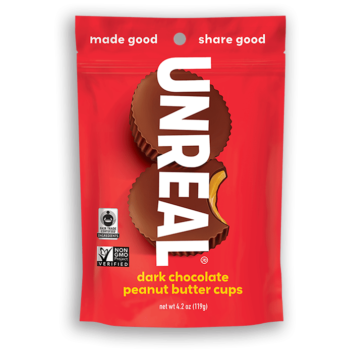 Unreal Dark Chocolate Peanut Butter Cups, 4.2 oz.