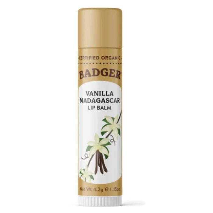 Badger Vanilla Madagascar Classic Lip Balm, .15 oz