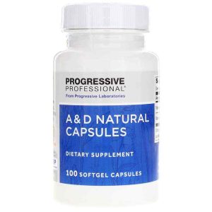 A & D Natural Capsules, 100 Softgels, by Progressive Labs