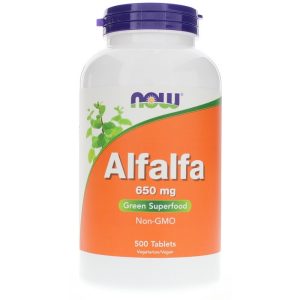 Alfalfa 650 Mg, 500 Tablets, by NOW Foods