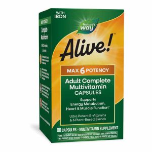 Alive Max6 Daily Multi-Vitamin, 90 Veg Capsules, by Natures Way