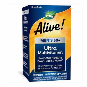 Alive Once Daily Men's 50+ Ultra Potency Multi, 60 Tabl, by Natures Way