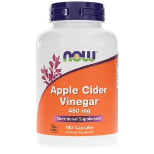 Apple Cider Vinegar 450 Mg, 180 Capsules, by NOW Foods