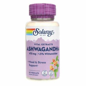 Ashwagandha 470 Mg, 60 Veg Capsules, by Solaray