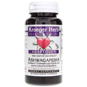 Ashwagandha, 60 Veg Capsules, by Kroeger Herb