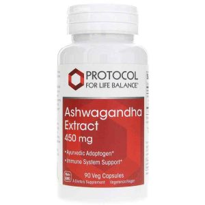 Ashwagandha Extract 450 Mg, 90 Veg Capsules, by Protocol For Life Balance