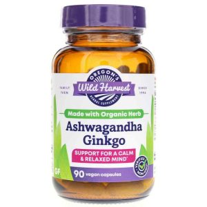 Ashwagandha Ginkgo, 90 Vegan Capsules, by Oregons Wild Harvest